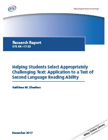 read more about helping students select appropriately challenging text: application to a test of second language reading ability